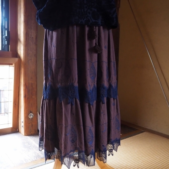 marble SUD　Bat Lace ティアードSkirt