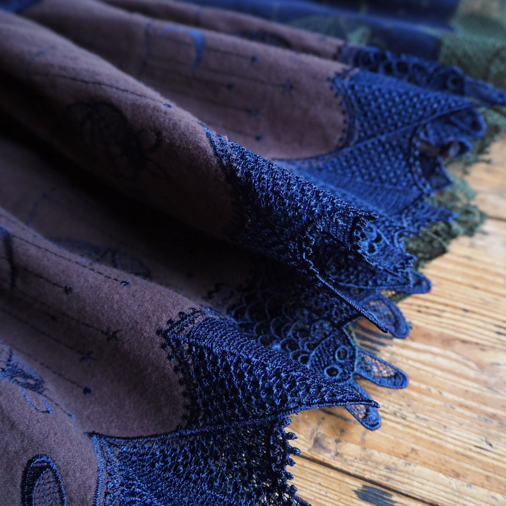 marble SUD Bat Lace ティアードSkirt / RANA+Fuku Online Shop